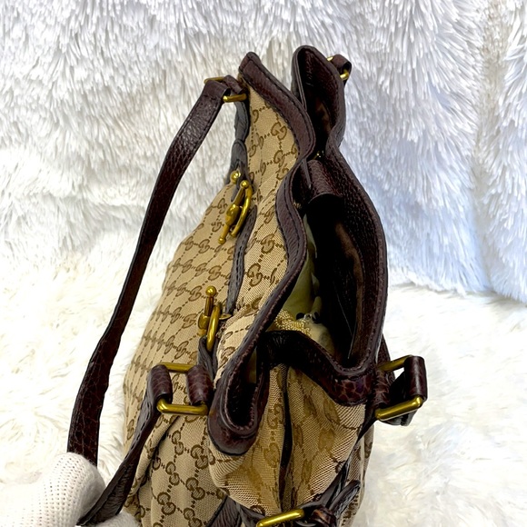 GUCCI GG WEB GUCCISIMA JOCKEY HOBO SPY BAG - Picture 8 of 15